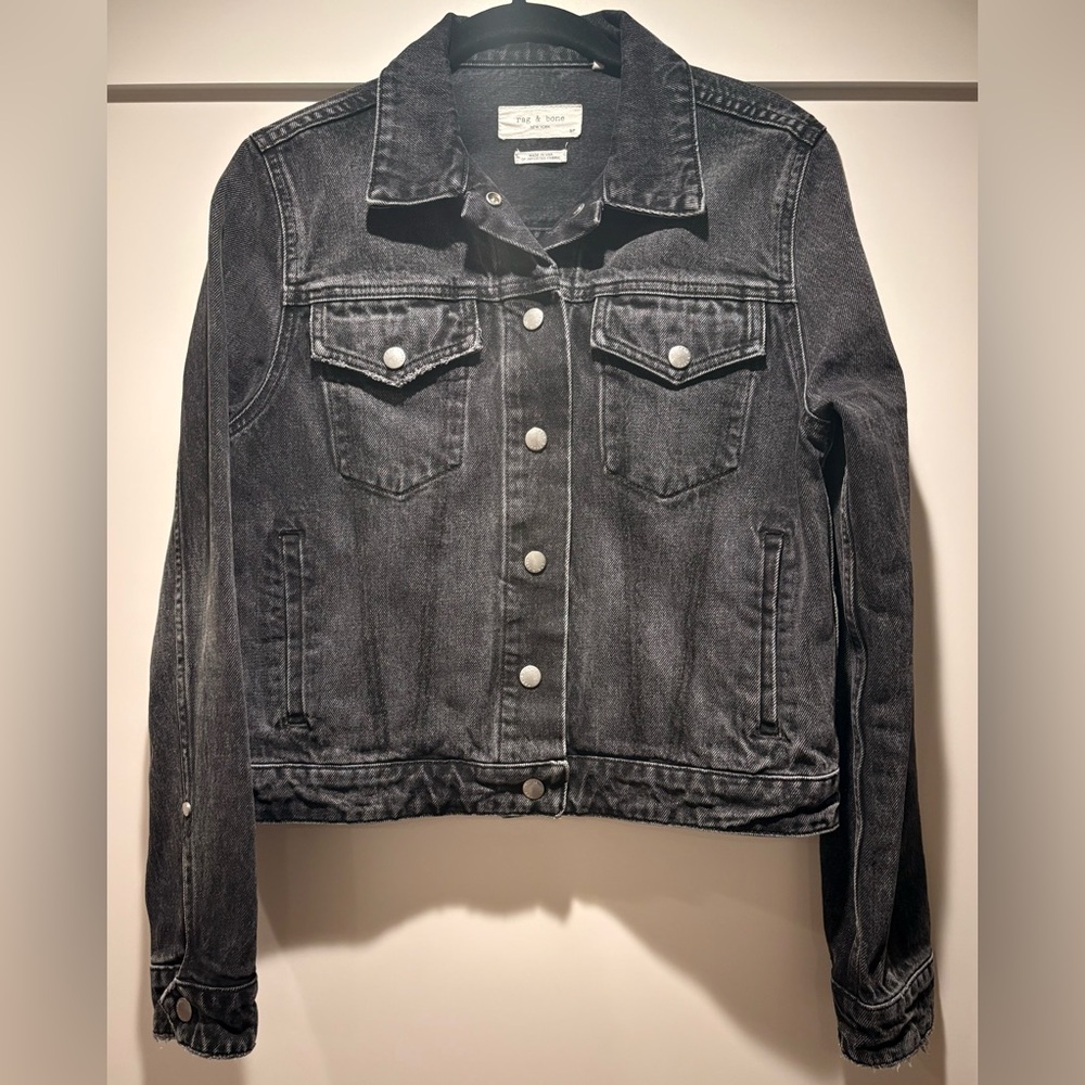 Rag & Bone Black Washed Nico Jacket